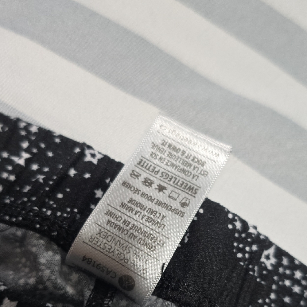 SweetLegs Starry Black and White Leggings - Picture 4 of 6